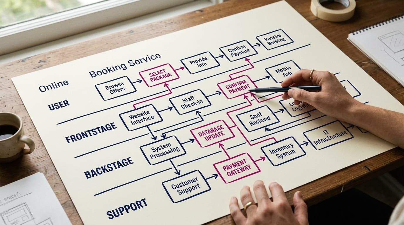 Service Blueprint: la guida pratica con esempi reali