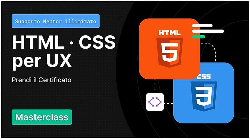 HTML e CSS per UX Designer — copertina del corso