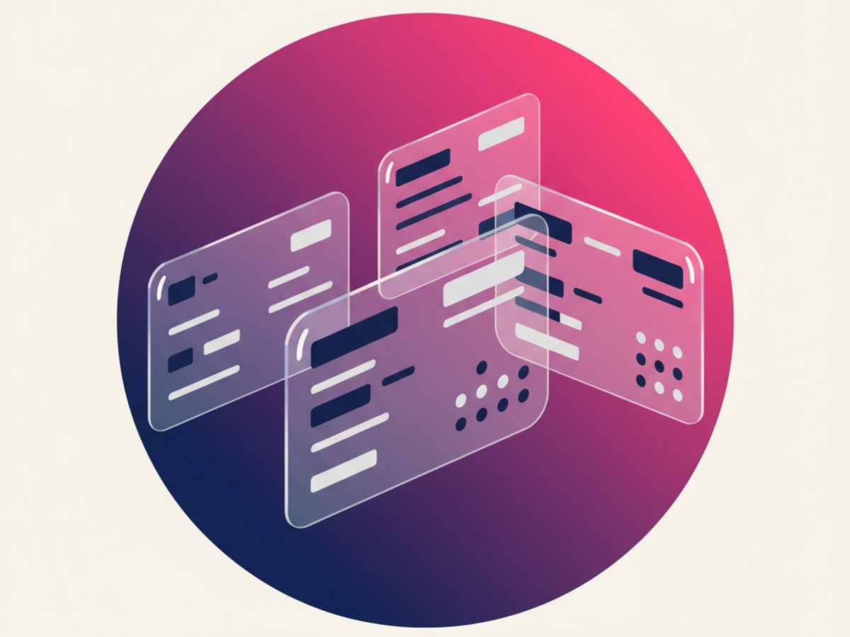 Illustrazione Glassmorphism: il trend UI del 2026 (esempi e quando usarlo)
