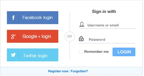 UX Design login registrazione e password